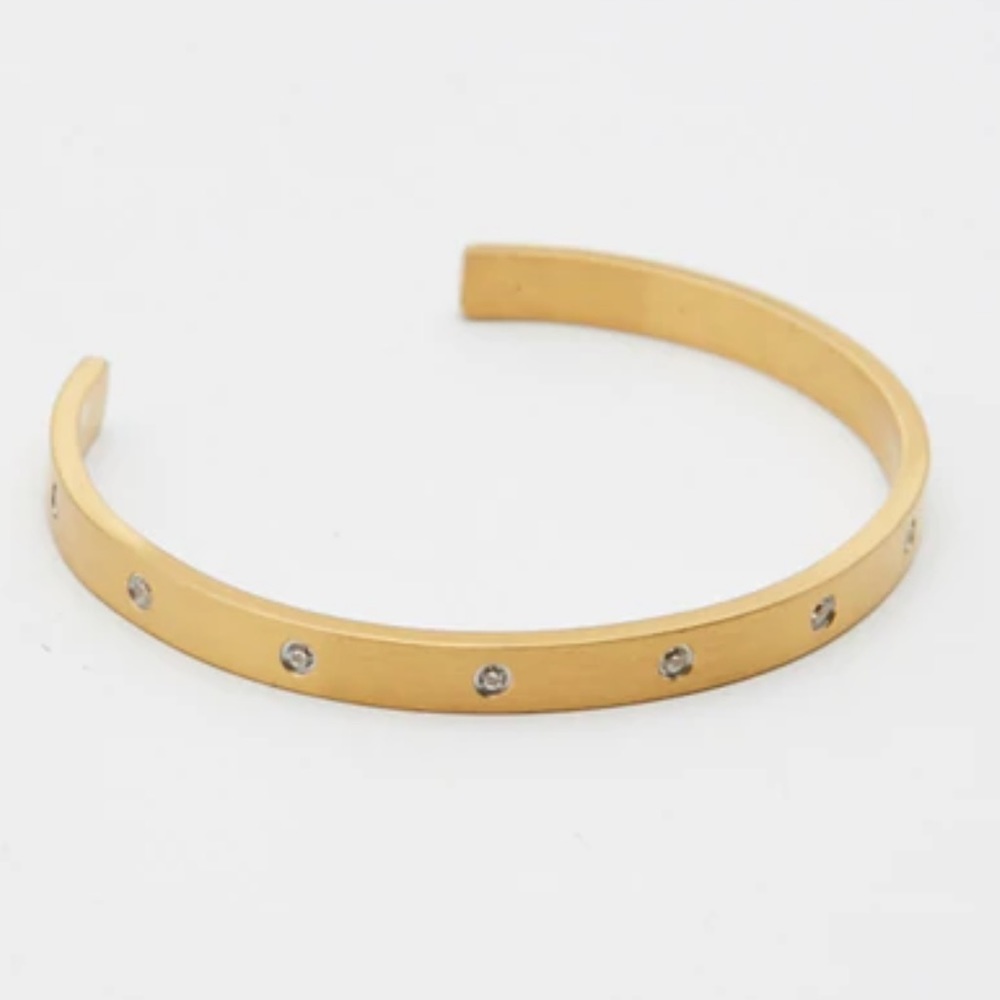 HP ⭐️ NWOT Bagatiba Gold Diamond Chocker Necklace - Picture 2 of 7